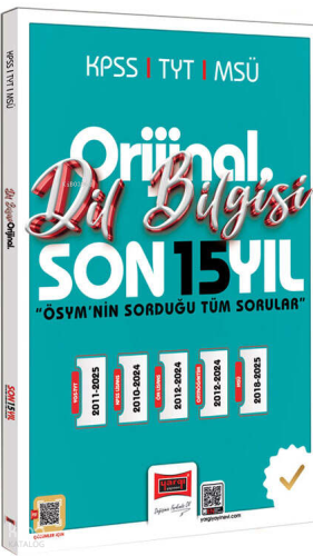 Yargı Yayınları 2026 KPSS TYT MSÜ Orijinal Dil Bilgisi Son 15 Yıl Çıkm