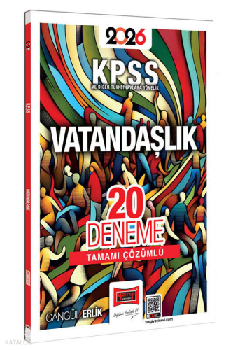 Yargı Yayınları 2026 KPSS ve Diğer Tüm Sınavlara Yönelik Tamamı Çözümlü Vatandaşlık 20 Deneme