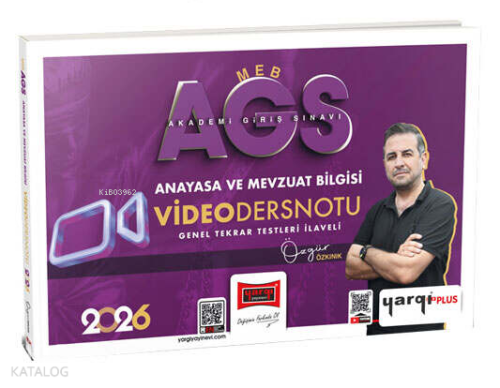 Yargı Yayınları 2026 MEB-AGS Anayasa ve Mevzuat Bilgisi Video Ders Notları