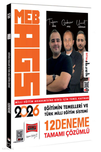 Yargı Yayınları 2026 MEB-AGS Eğitimin Temelleri ve Türk Milli Eğitim Sistemi Tamamı Çözümlü 12 Deneme