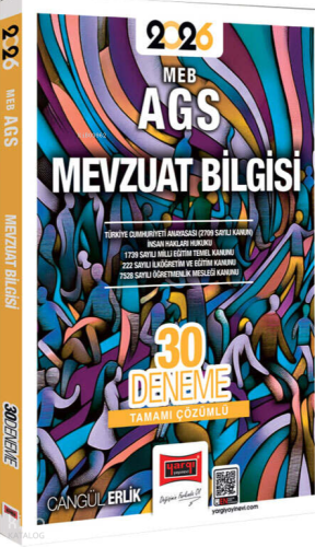 Yargı Yayınları 2026 MEB-AGS Mevzuat Bilgisi Tamamı Çözümlü 30 Deneme