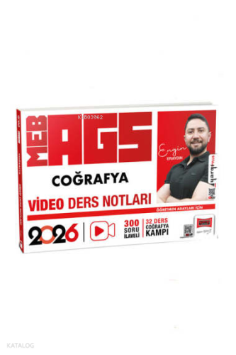 Yargı Yayınları 2026 MEB-AGS Öğretmen Adayları İçin Coğrafya Video Ders Notları