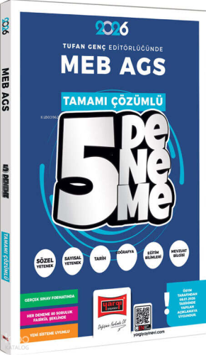 Yargı Yayınları 2026 MEB-AGS Tüm Dersler Tamamı Çözümlü 5 Deneme Sınav