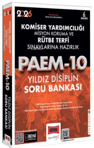Yargı Yayınları 2026 PAEM Komiser Yardımcılığı Misyon Koruma ve Rütbe Terfi Sınavlarına Hazırlık Yıldız Disiplin Soru Bankası