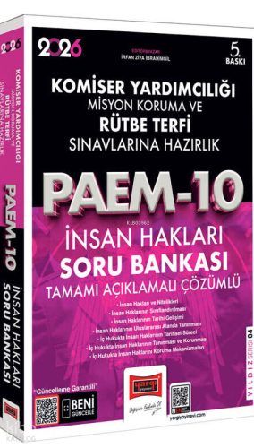 Yargı Yayınları 2026 PAEM Komiser Yardımcılığı ve Rütbe Terfi Sınavlarına Hazırlık İnsan Hakları Soru Bankası