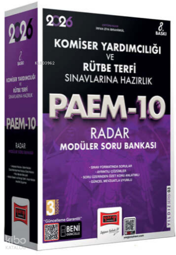 Yargı Yayınları 2026 PAEM Komiser Yardımcılığı ve Rütbe Terfi Sınavlarına Hazırlık Radar Modüler Soru Bankası