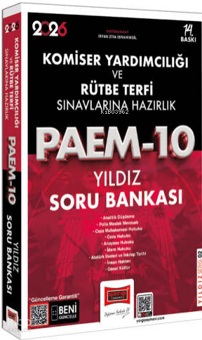 Yargı Yayınları 2026 PAEM Komiser Yardımcılığı ve Rütbe Terfi Sınavlarına Hazırlık Yıldız Soru Bankası
