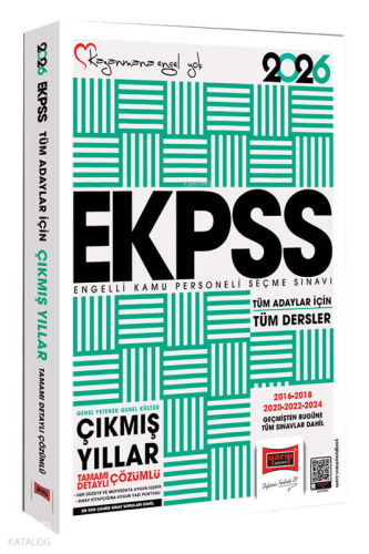 Yargı Yayınları 2026 Tüm Adaylar İçin EKPSS GK-GY Tüm Dersler (2016-20