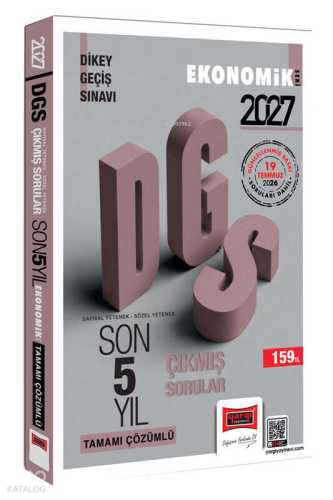 Yargı Yayınları 2027 DGS Sayısal-Sözel Yetenek Tamamı Çözümlü Son 5 Yı