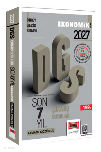 Yargı Yayınları 2027 DGS Sayısal-Sözel Yetenek Tamamı Çözümlü Son 7 Yı