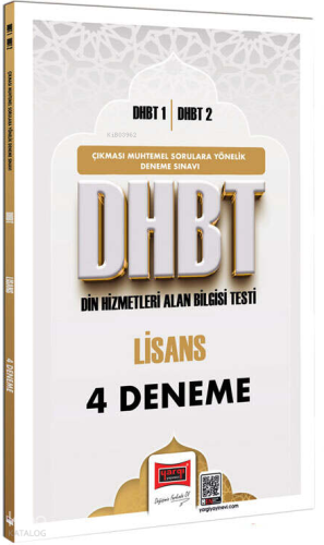Yargı Yayınları DHBT 1 - DHBT 2 Lisans 4 Deneme Sınavı