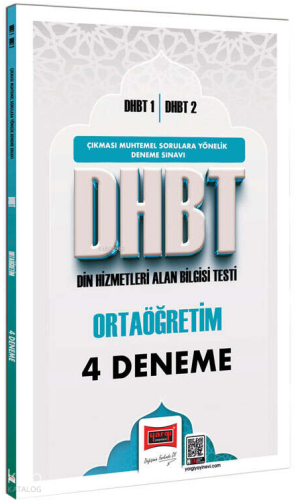 Yargı Yayınları DHBT 1 - DHBT 2 Ortaöğretim 4 Deneme Sınavı