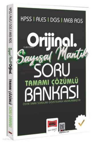 Yargı Yayınları KPSS ALES DGS MEB-AGS Orijinal Sayısal Mantık Tamamı Çözümlü Soru Bankası