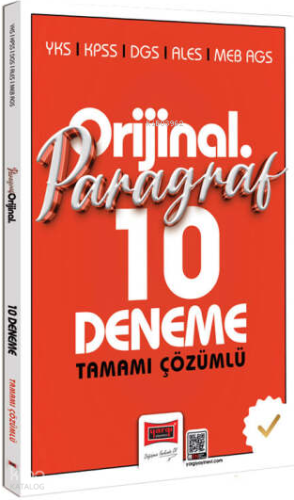 Yargı Yayınları YKS KPSS DGS ALES MEB-AGS Orijinal Paragraf Tamamı Çöz