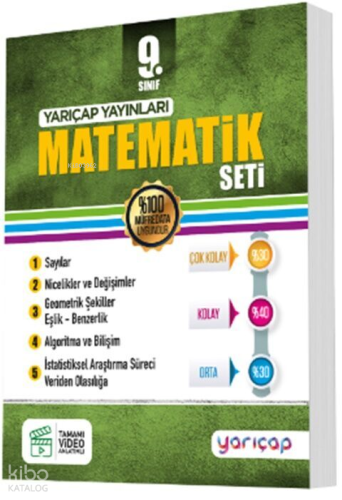 Yarı Çap Yayınları 9. Sınıf Matematik Seti