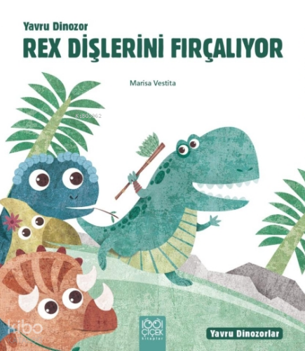 Yavru Dinozor Rex Dişlerini  Fırçalıyor