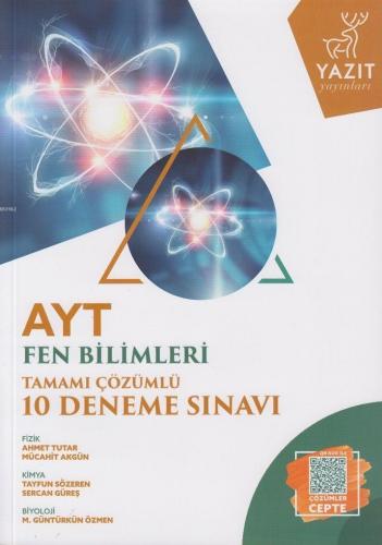 Yazıt Yayınları AYT Fen Bilimleri Tamamı Çözümlü 10 Deneme Sınavı Yazı