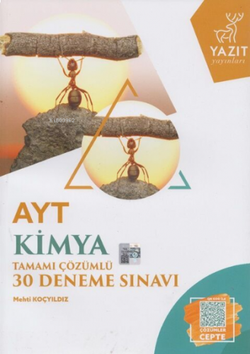 Yazıt Yks Ayt Kimya Tamamı Çözümlü 30 Deneme Sınavı *Yeni*