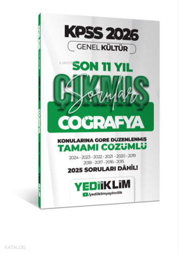 Yediiklim 2026 KPSS Genel Kültür Coğrafya Konularına Göre Tamamı Çözüm