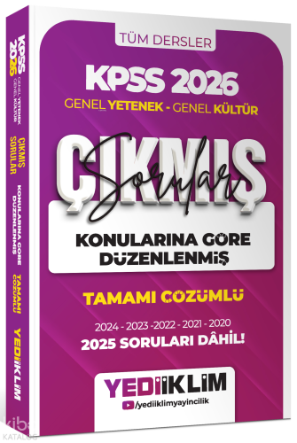 Yediiklim 2026 KPSS Genel Yetenek Genel Kültür Konularına Göre Düzenle
