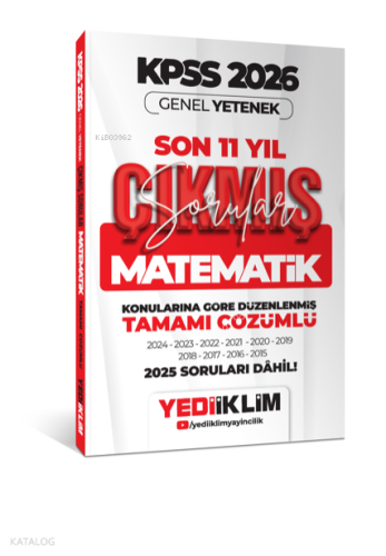 Yediiklim 2026 KPSS Genel Yetenek Matematik Konularına Göre Tamamı Çöz