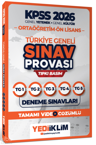 Yediiklim 2026 KPSS Ortaöğretim Ön Lisans Genel Yetenek -Genel Kültür 