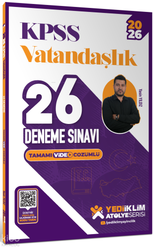 Yediiklim 2026 KPSS Vatandaşlık Tamamı Video Çözümlü 26 Deneme Sınavı