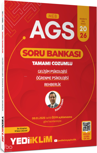 Yediiklim 2026 MEB AGS Gelişim Psikolojisi Öğrenme Psikolojisi ve Rehberlik Tamamı Çözümlü Soru Bankası
