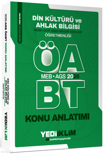 Yediiklim 2026 MEB AGS ÖABT Din Kültürü Ve Ahlak Bilgisi Öğretmenliği 