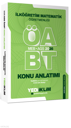 Yediiklim 2026 MEB AGS ÖABT İlköğretim Matematik Öğretmenliği Konu Anlatımı