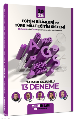 Yediiklim MEB-AGS Ahenk Eğitim Bilimleri ve Türk Milli Eğitim Sistemi Tamamı Çözümlü 13 Deneme