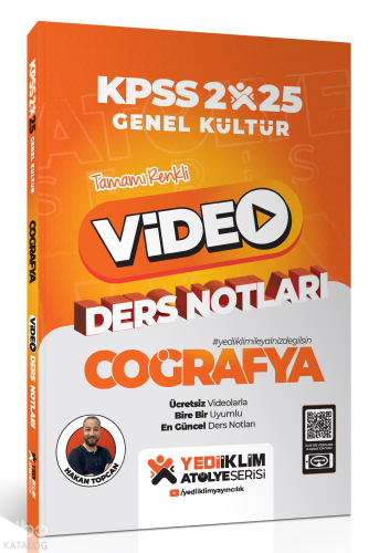 Yediiklim Yayıncılık 2025 KPSS Atölye Genel Kültür Coğrafya Video Ders Notları