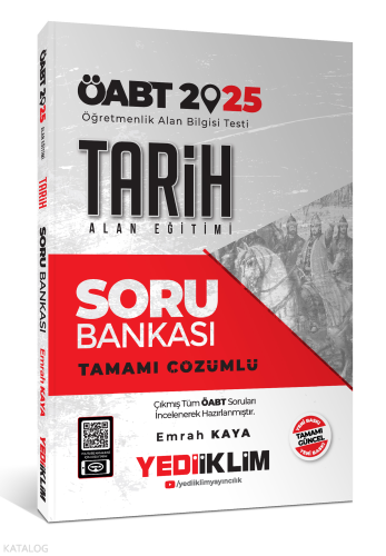 Yediiklim Yayıncılık 2025 ÖABT Tarih Alan Eğitimi Tamamı Çözümlü Soru Bankası
