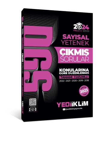 Yediiklim Yayınları 2024 DGS Sayısal Yetenek Konularına Göre Tamamı Çözümlü Çıkmış Sorular