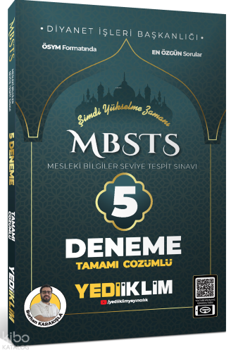 Yediiklim Yayınları 2024 MBSTS Mesleki Bilgiler Seviye Tespit Sınavı T