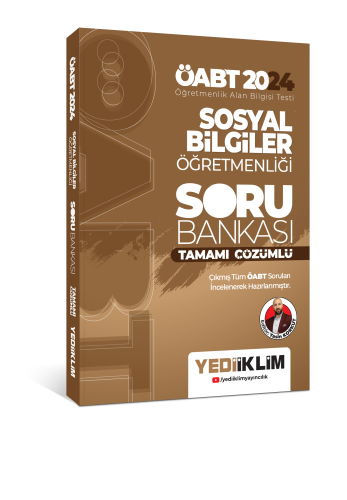 Yediiklim Yayınları 2024 ÖABT Sosyal Bilgiler Öğretmenliği Tamamı Çözümlü Soru Bankası