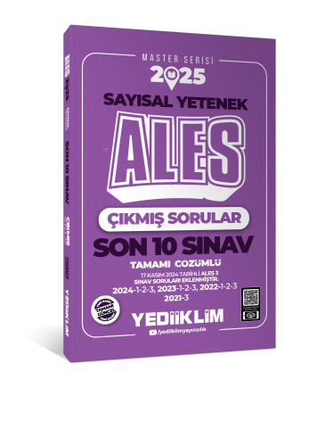 Yediiklim Yayınları 2025 ALES Master Serisi Sayısal Yetenek Tamamı Çöz