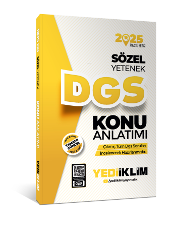 Yediiklim Yayınları 2025 DGS Sözel Yetenek Konu Anlatımı
