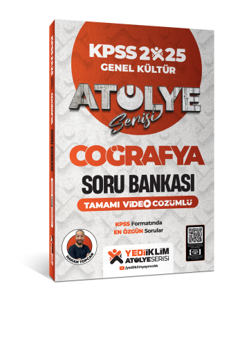 Yediiklim Yayınları 2025 KPSS Genel Kültür Atölye Serisi Coğrafya Tamamı Video Çözümlü Soru Bankası