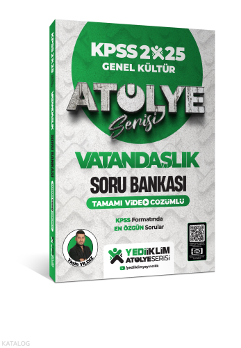 Yediiklim Yayınları 2025 KPSS Genel Kültür Atölye Serisi Vatandaşlık T