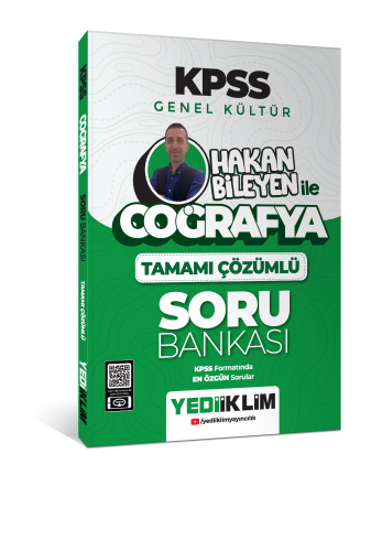 Yediiklim Yayınları 2025 KPSS Genel Kültür Coğrafya Hakan Bileyen İle Tamamı Çözümlü Soru Bankası