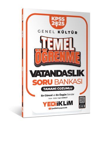 Yediiklim Yayınları 2025 KPSS Genel Kültür Vatandaşlık Temel Öğrenme Tamamı Çözümlü Soru Bankası