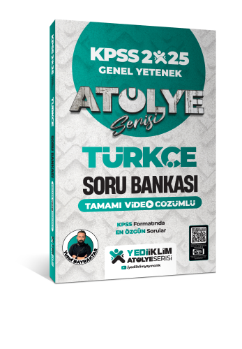 Yediiklim Yayınları 2025 KPSS Genel Yetenek Atölye Serisi Türkçe Tamamı Video Çözümlü Soru Bankası