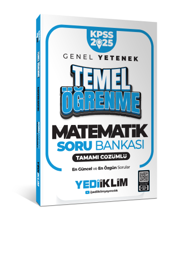 Yediiklim Yayınları 2025 KPSS Genel Yetenek Matematik Temel Öğrenme Tamamı Çözümlü Soru Bankası