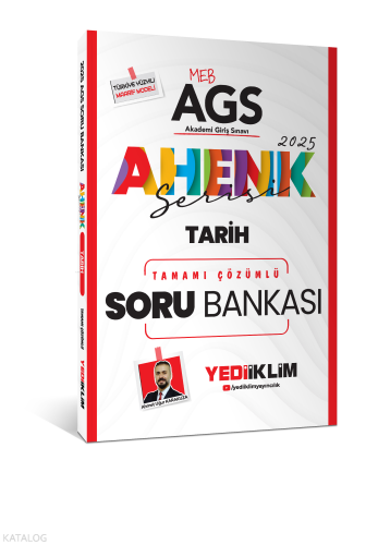 Yediiklim Yayınları 2025 MEB AGS Ahenk Serisi Tarih Tamamı Çözümlü Soru Bankası