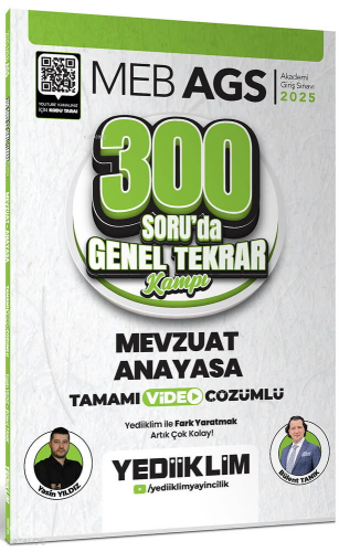 Yediiklim Yayınları 2025 MEB AGS Mevzuat Anayasa 300 Soruda Tamamı Vid