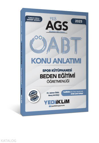 Yediiklim Yayınları 2025 MEB AGS ÖABT Beden Eğitimi Öğretmenliği Spor Kütüphanesi Konu Anlatımı