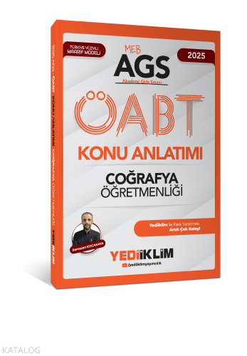 Yediiklim Yayınları 2025 MEB AGS ÖABT Coğrafya Öğretmenliği Konu Anlatımı