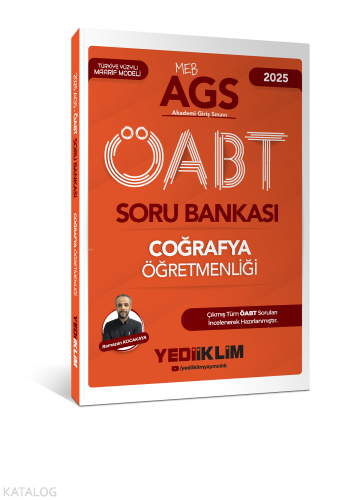 Yediiklim Yayınları 2025 MEB AGS ÖABT Coğrafya Öğretmenliği Soru Bankası