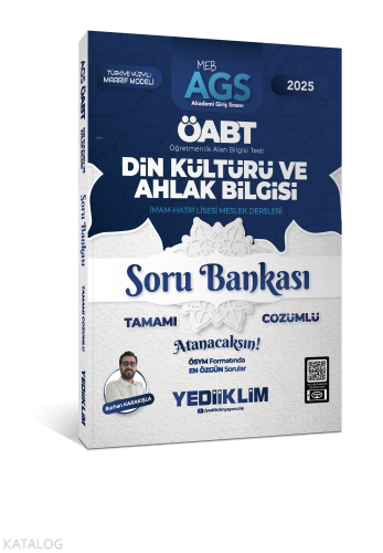 Yediiklim Yayınları 2025 MEB AGS ÖABT Din Kültürü ve Ahlak Bilgisi Tamamı Çözümlü Soru Bankası